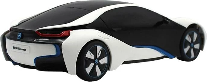 Avtomobil na daljinsko upravljanje, občutljiv na UV, bel/rumen RASTAR BMW i8, 1:24