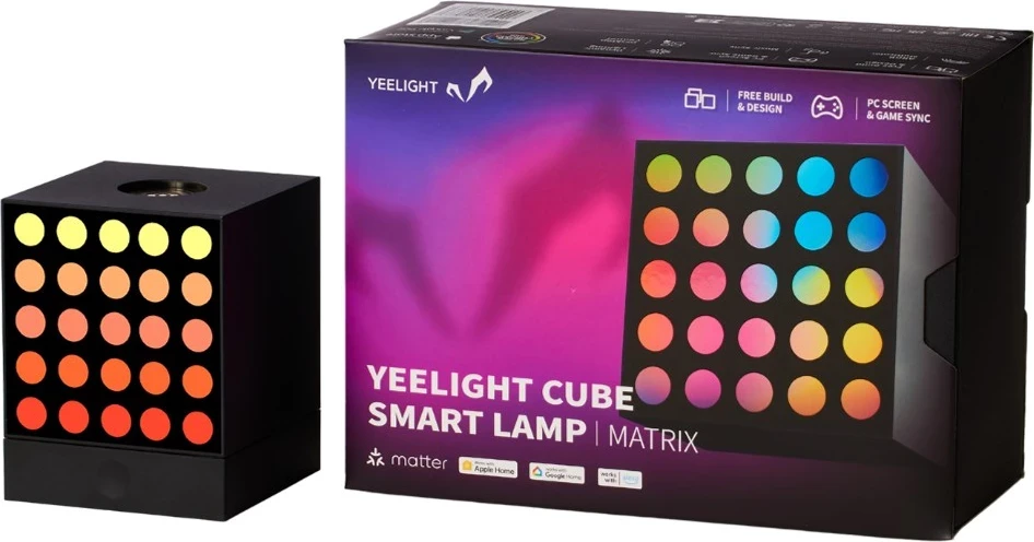 Pametna namizna svetilka Yeelight Cube, Wi‑Fi/Bluetooth, črna