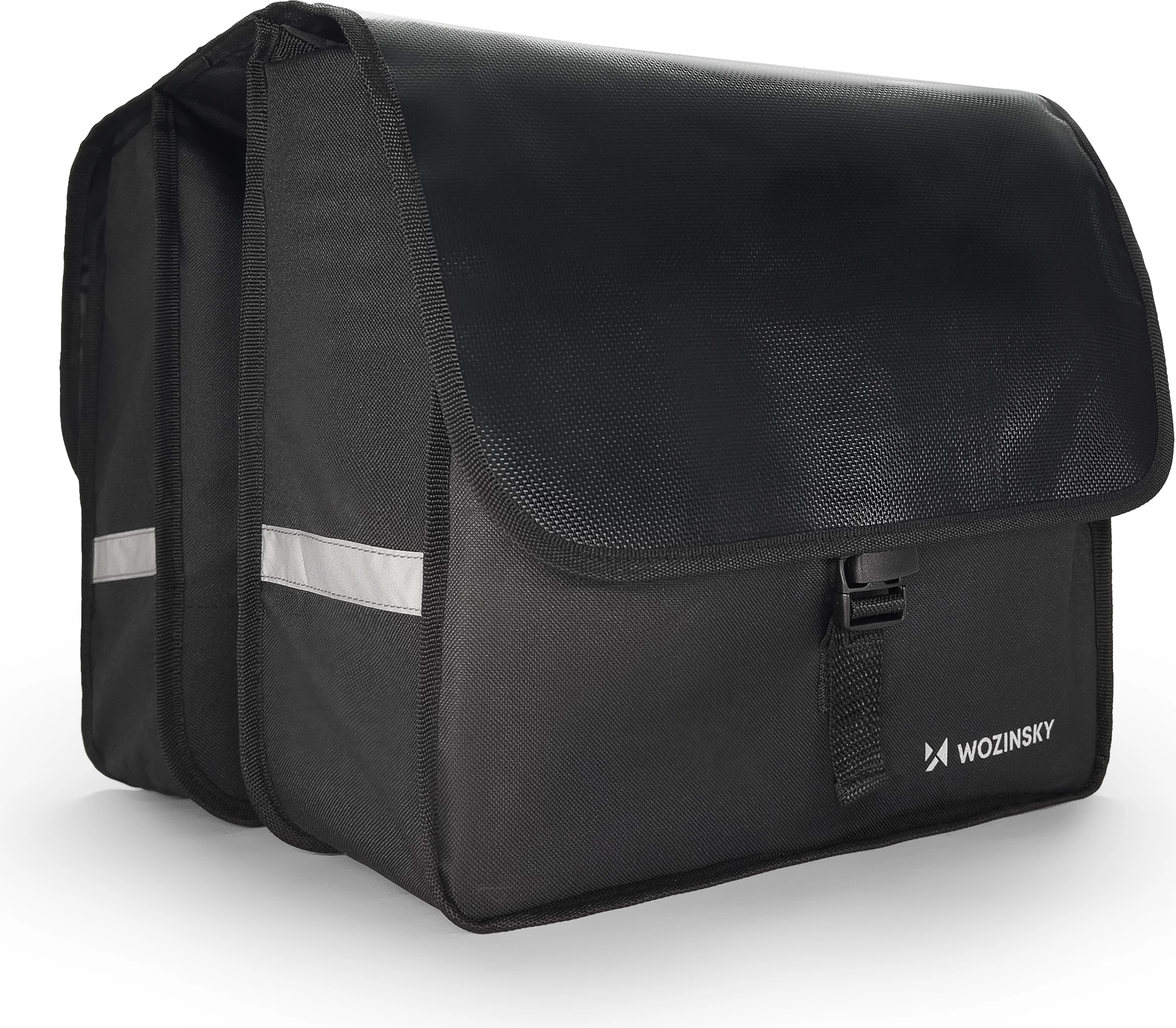 Dvostranska kolesarska torba Wozinsky WBB34BK, 28 l, črna, set dvojna