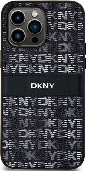 Ovitek za telefon Mono Stripe & Metal Logo DKNY za iPhone 14 Pro, črn