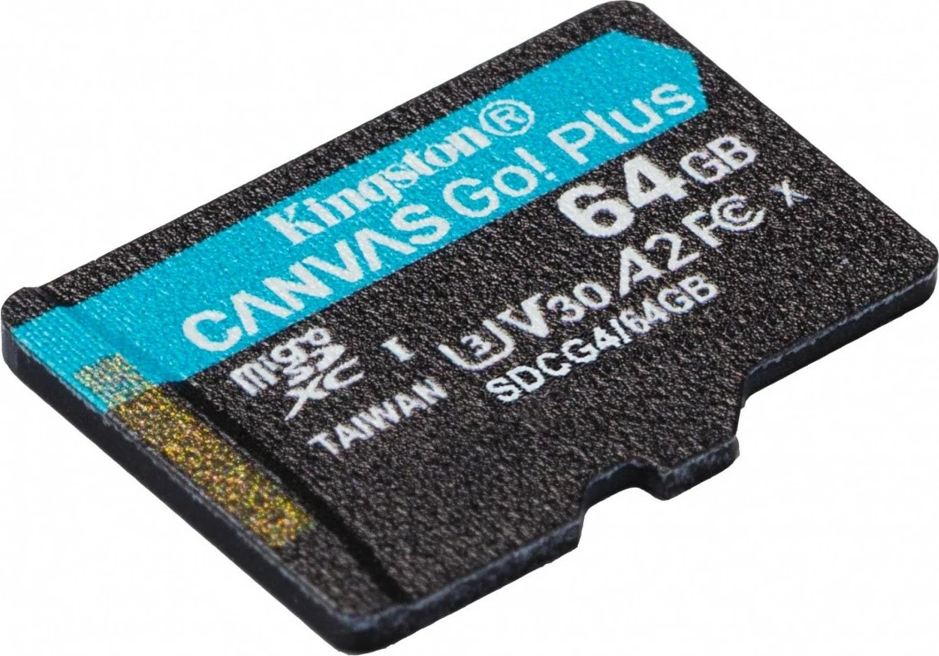 microSD spominska kartica Kingston Canvas Go! Plus 64GB, 200MB/s, A2 U3 V30