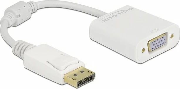 Adapter DisplayPort na VGA DeLOCK 0,15 m, bel