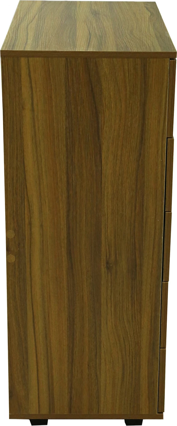 Melaminska komoda THORG FH8995.02 s 5 predali v barvi oreha 80Χ40Χ100H cm