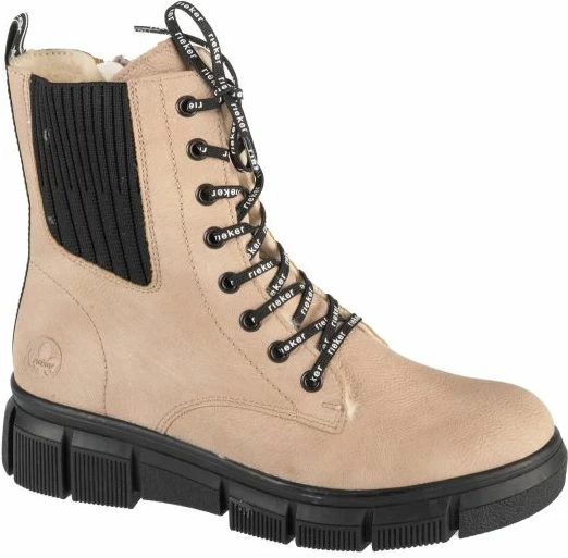 Kratke škornje Rieker za ženske, bež