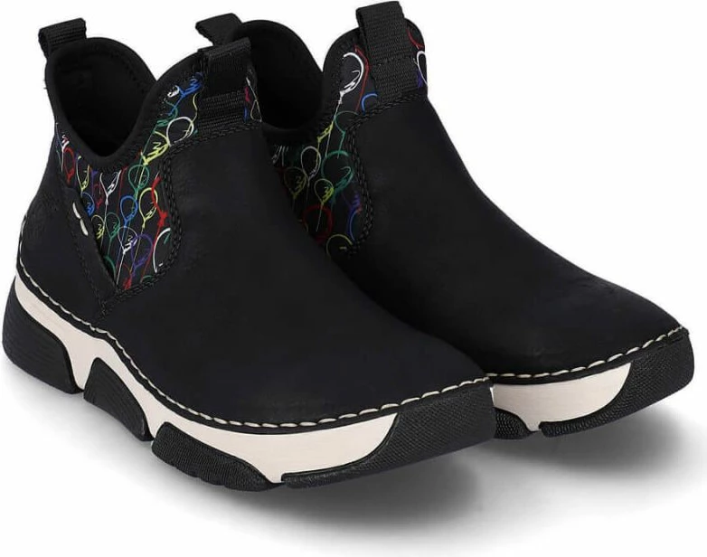 Visoke čevlje Rieker, ženske, črne