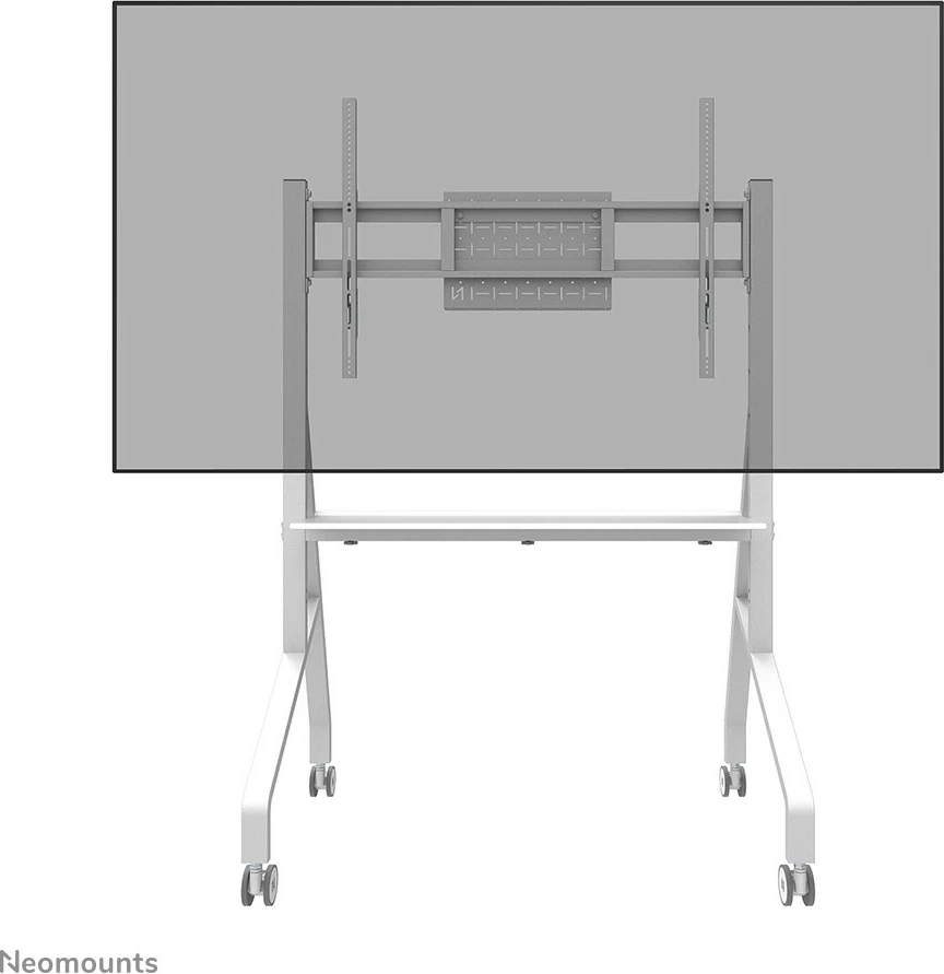Mobilna multimedijska voziček za TV 55-86", Neomounts FL50-525WH1, jeklo, bel, nastavljiva višina