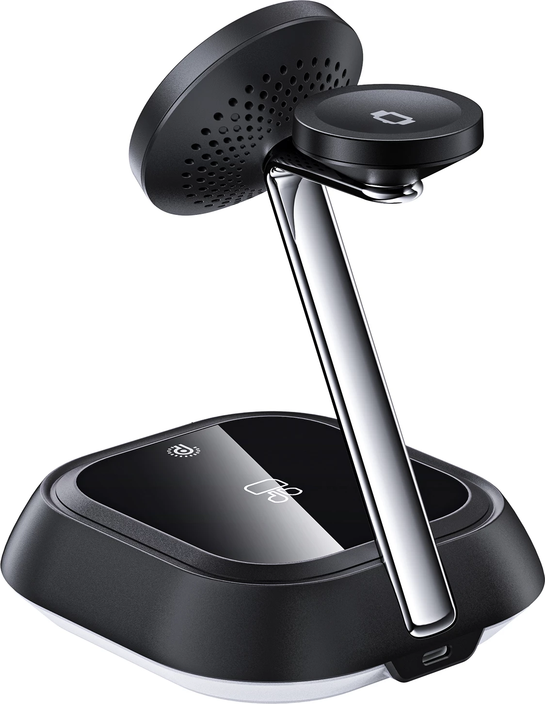 Polnilna postaja 3-v-1 za telefon, uro in slušalke, Acefast E16, 15W, črna