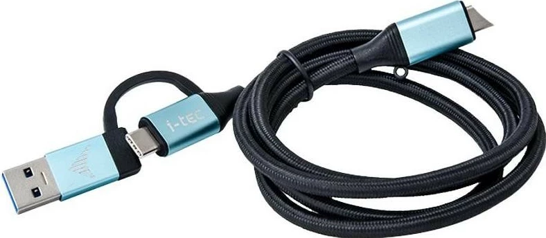 Dvojna 4K docking postaja i-tec Universal, 2xDP, 2xHDMI, LAN, avdio, Power Delivery 85W, črna