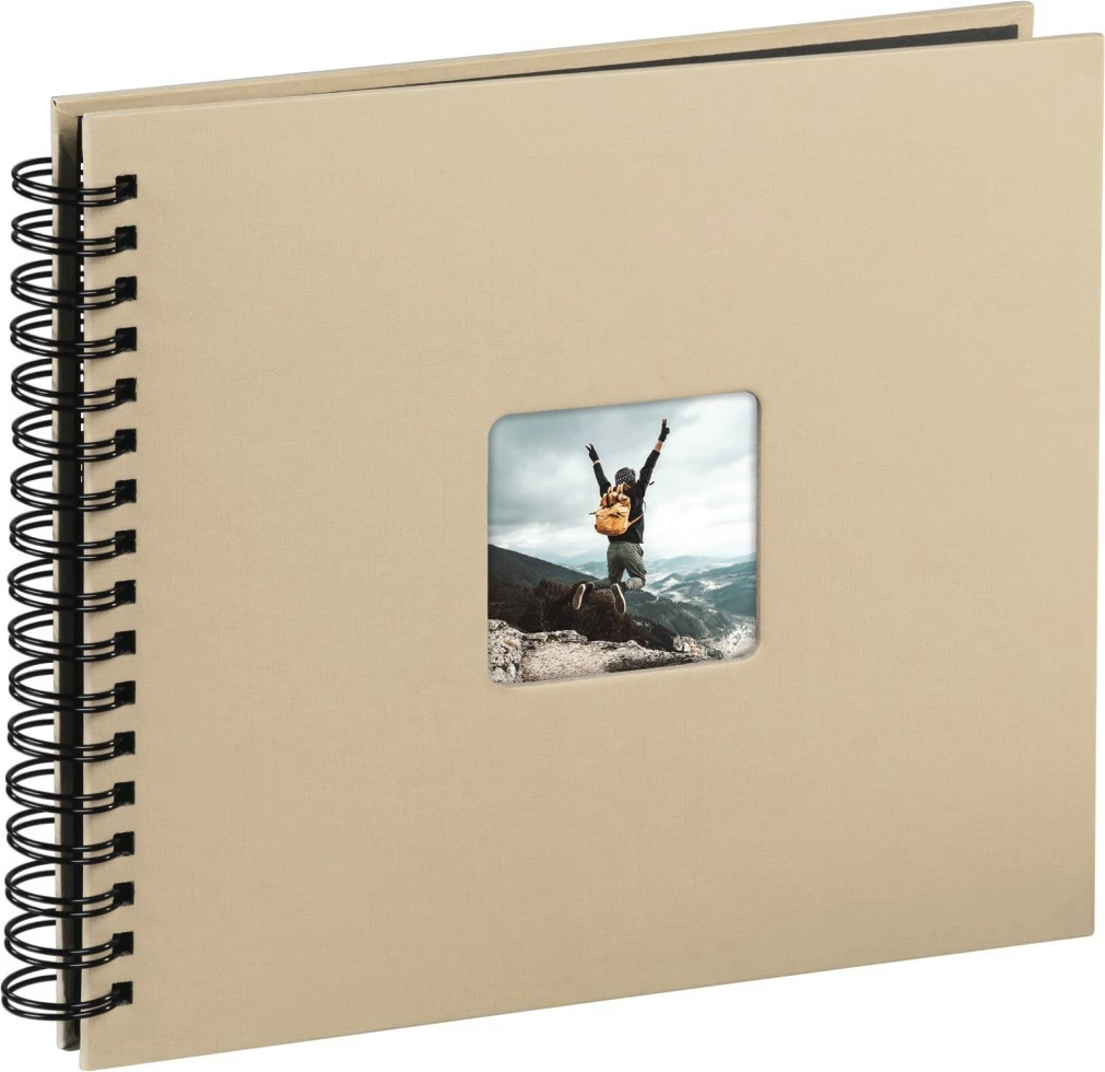 Fotoalbum 36x32 cm, črne strani, taupe, Hama