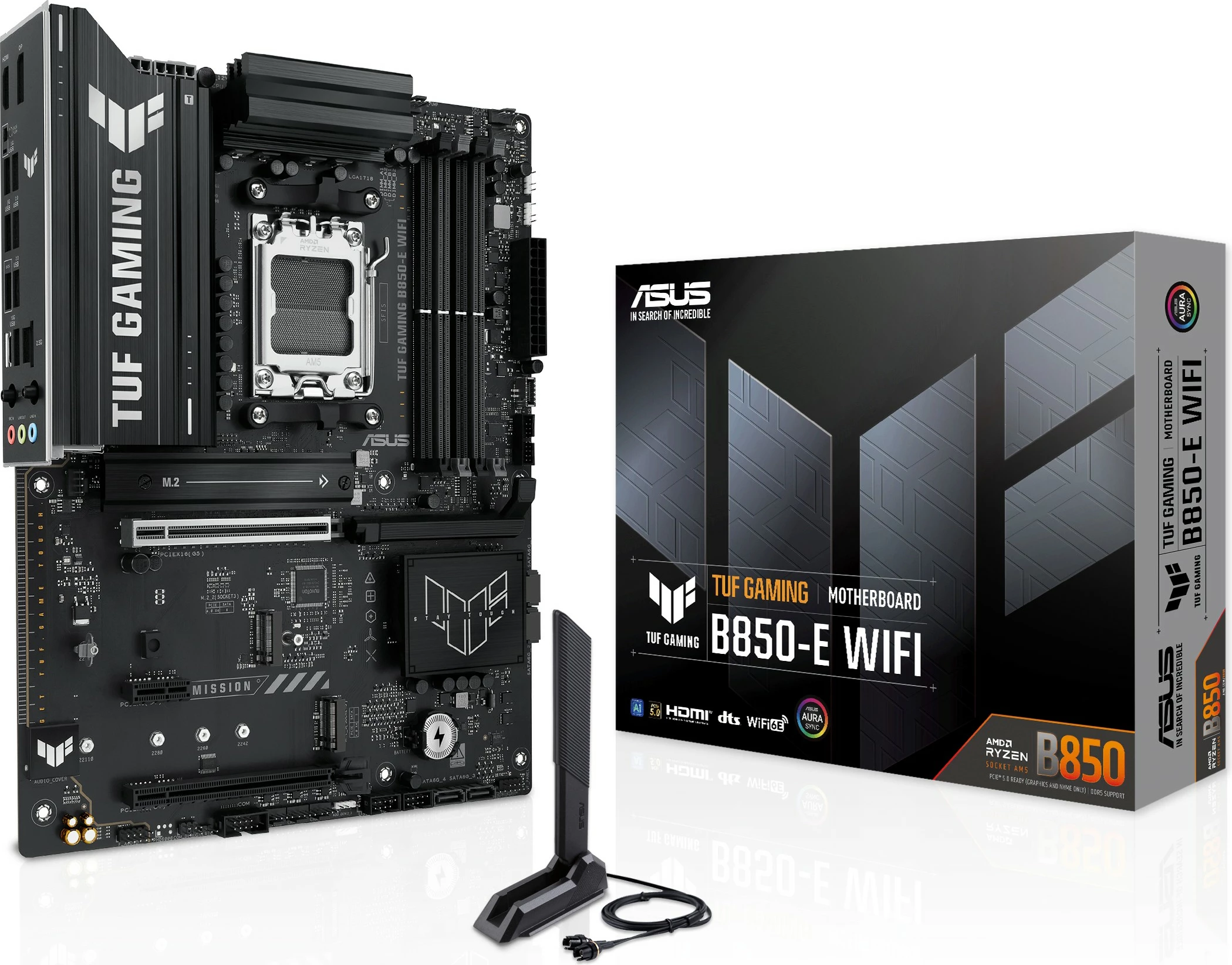 Matična plošča ASUS TUF GAMING B850-E WIFI, AMD Socket AM5, DDR5, ATX, črna