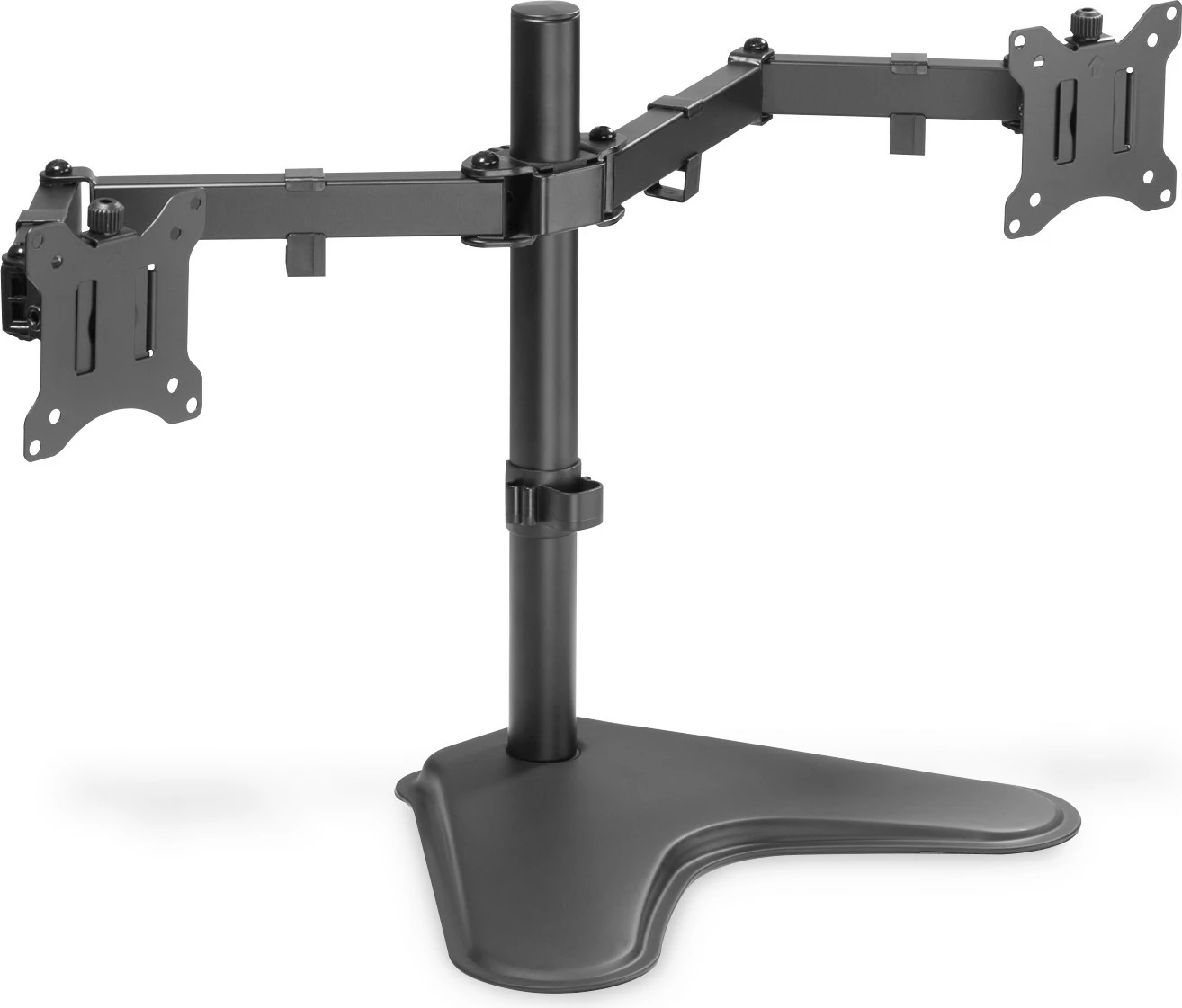 Držalo za dva monitorja Digitus, univerzalno, 15–32 in., 8 kg, VESA 75x75/100x100, črno