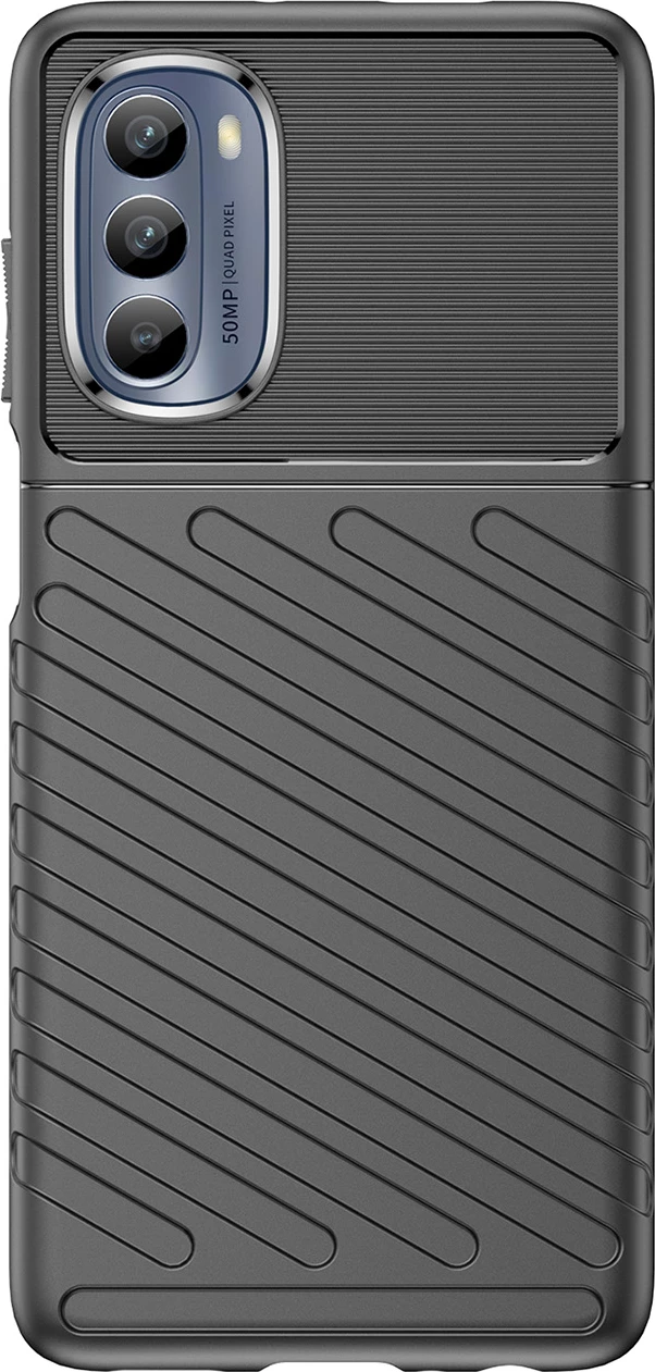 Zaščitni ovitek Hurtel Thunder za Motorola Moto G62 5G, TPU, črn