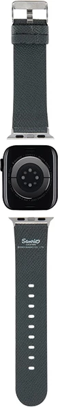 Pašček za Apple Watch 38/40/41 mm z motivom Hello Kitty (Kitty Head), umetno usnje, črn
