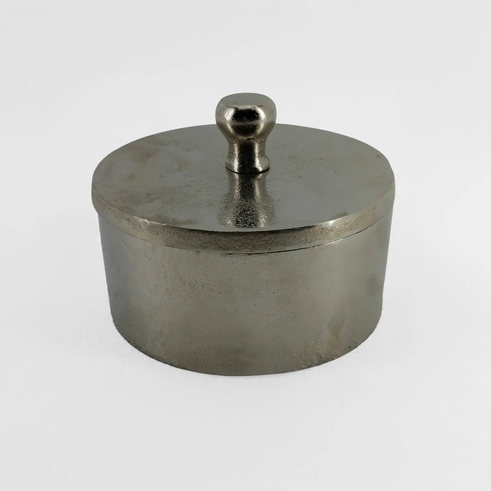 Aluminijasta škatla za shranjevanje, srebrna, 14x14x10cm