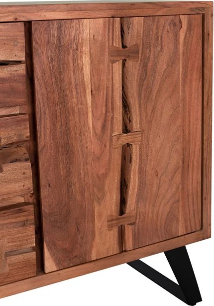 Bife FH8176 Fansi iz masivnega lesa akacije naravni 150x45x86 cm