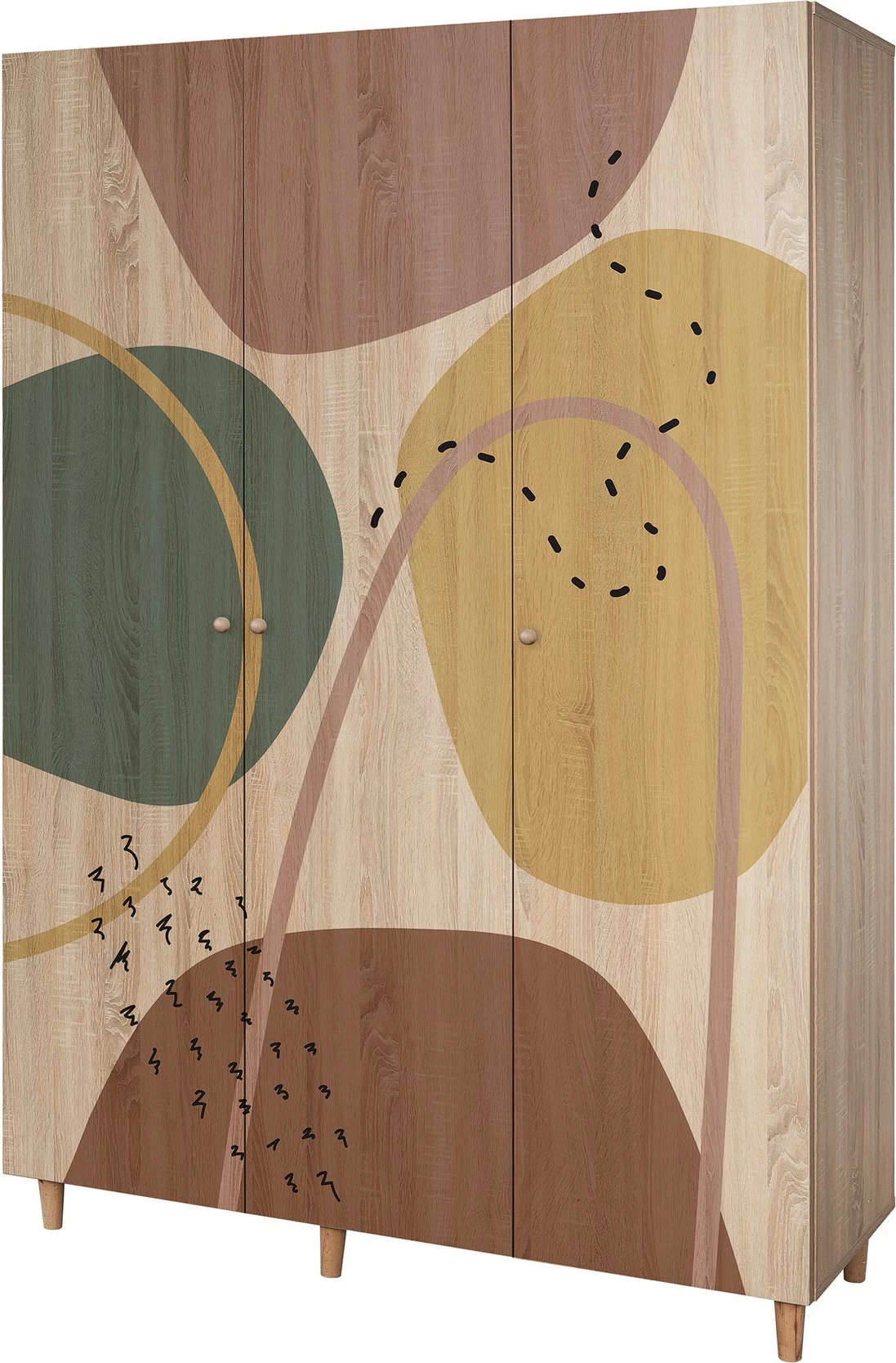 Omara Lena 3, sonoma, Skye Decor, 135x192x52 cm