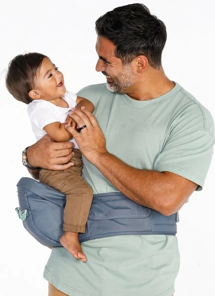 Večfunkcijski nosilec za dojenčke 5-v-1 s sedežem na boku, B-kids, 150300012, 0m+ 5,5–20,4 kg, siv