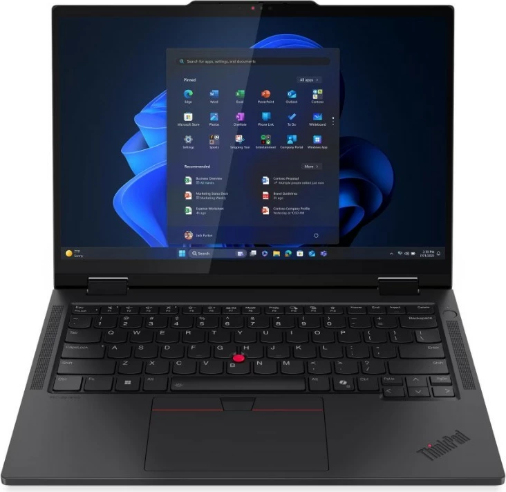Ultrabook 2-v-1 Lenovo ThinkPad T14s Gen 1, 14", Intel Core Ultra 7 255U, 32 GB RAM pomnilnika, 1 TB SSD, Windows 11 Pro, črn