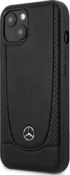 Ovitek za telefon iPhone 15 Plus 6,7", Urban Line eko‑usnje, črn — Mercedes MEHCP15MARMBK