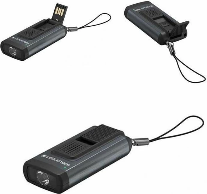 Svetilka za ključe Ledlenser K6R Safety 4GB, siva