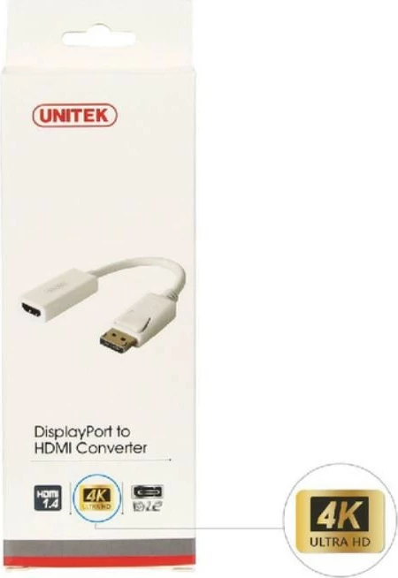 Adapter DisplayPort v HDMI Unitek Y-6332, 4K, bel