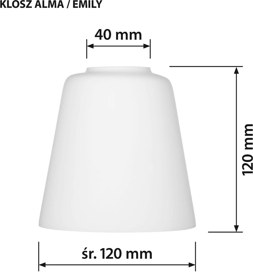 Stenska svetilka, Activejet AJE-ALMA 1P, E27, 1x40W, bela
