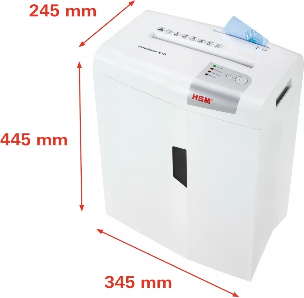 Škatle za uničevanje dokumentov HSM shredstar X10, cross-cut, 20 L, bela