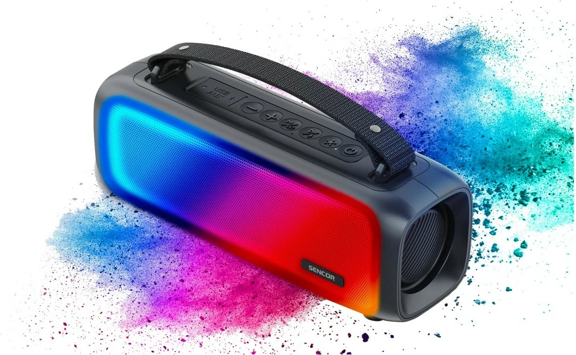 Bluetooth zvočnik Sencor SSS 3000 KIDS, 16 W, LED panel, črn