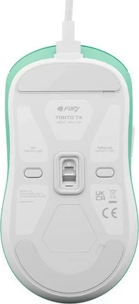 Ergonomski RGB miš Fury Tanto T4, mentolna