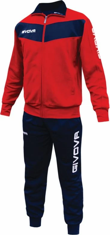 Trenerka za moške in otroke Givova, rdeča s temno modro