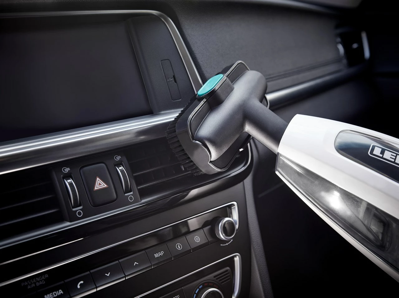 Brezžični sesalnik 2-v-1, brez vrečke, 20V, bel/moder Leifheit PowerVac