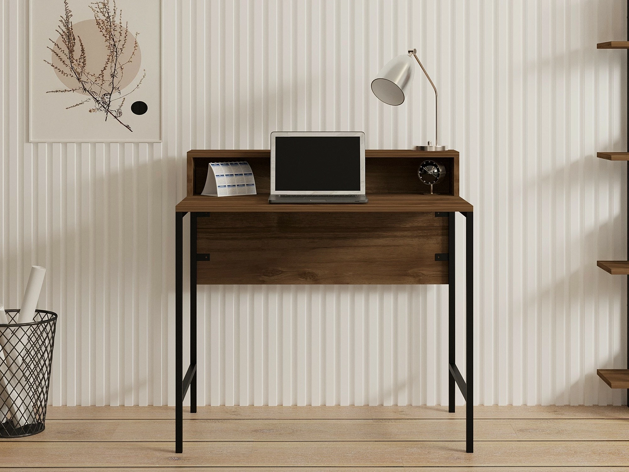 Pisalna miza Hanah Home Uso, oreščkova, črna