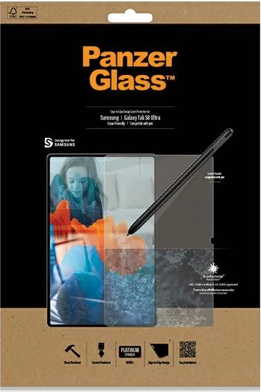 Kaljeno zaščitno steklo PanzerGlass E2E Super+ za Samsung Galaxy Tab S8 Ultra, prozorno
