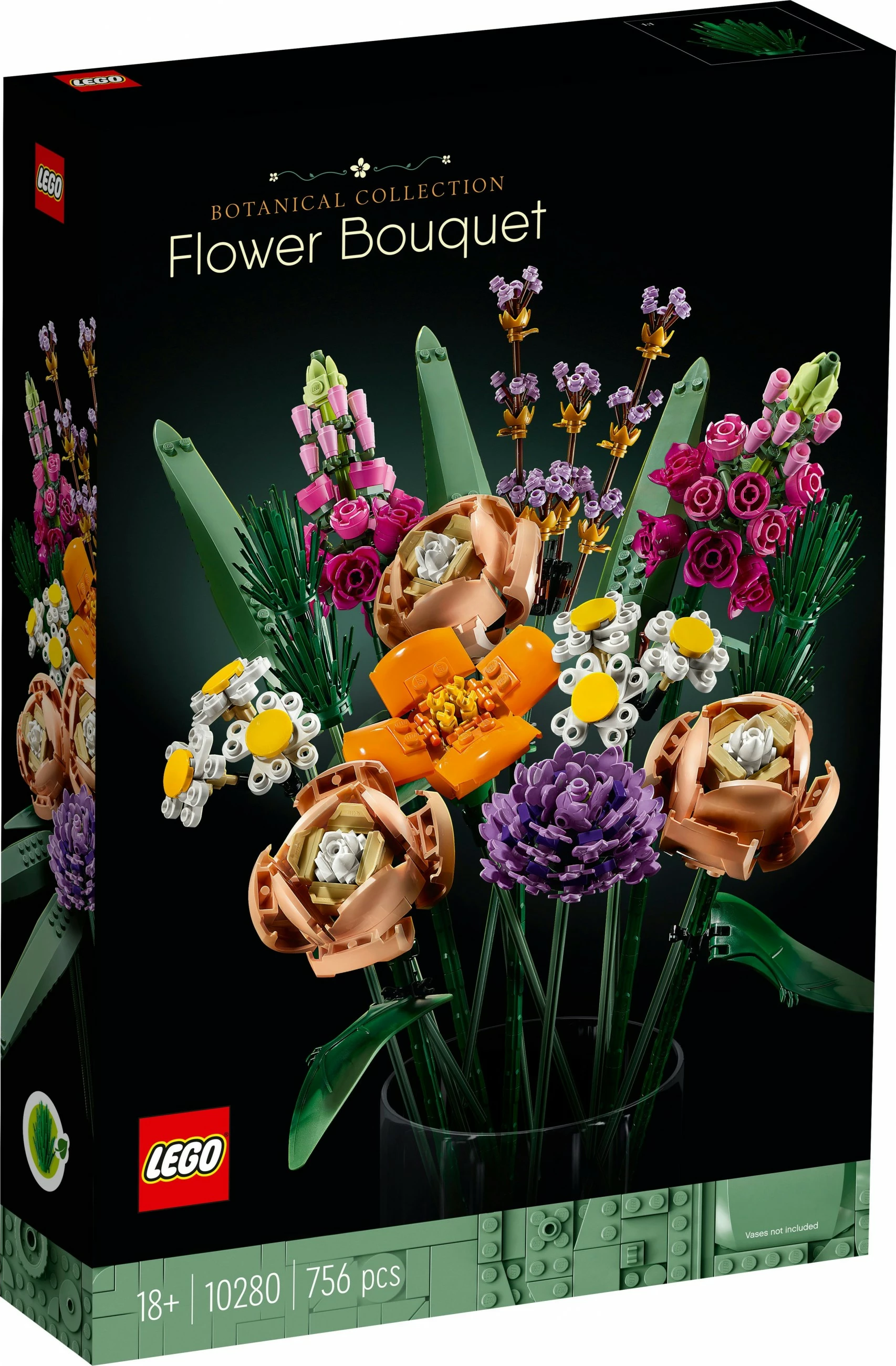 Buketa cvetov, LEGO ICONS Flower Bouquet, 756 kosov, večbarvno