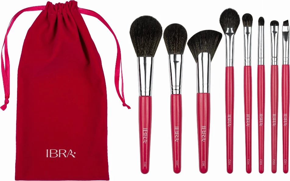 Set čopičev za ličenje Candy Ibra, 8 kosov, roza