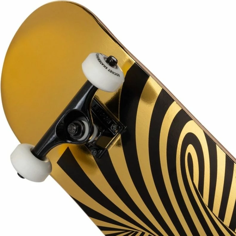 Skateboard, Rocket, za moške, ženske in otroke, črno-zlata