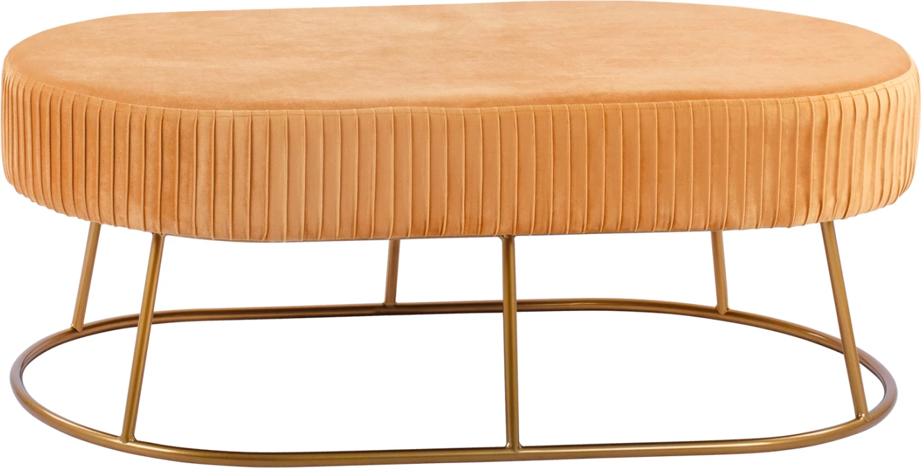 Klop Alinafe FH8635.09 iz zlatega žameta z zlato osnovo 118x64x40,5 cm