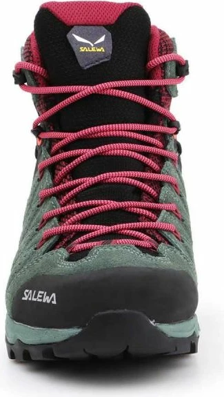 Visoke ženske pohodne čevlje Alp Mate Mid WP, Salewa, rdeče in zelene