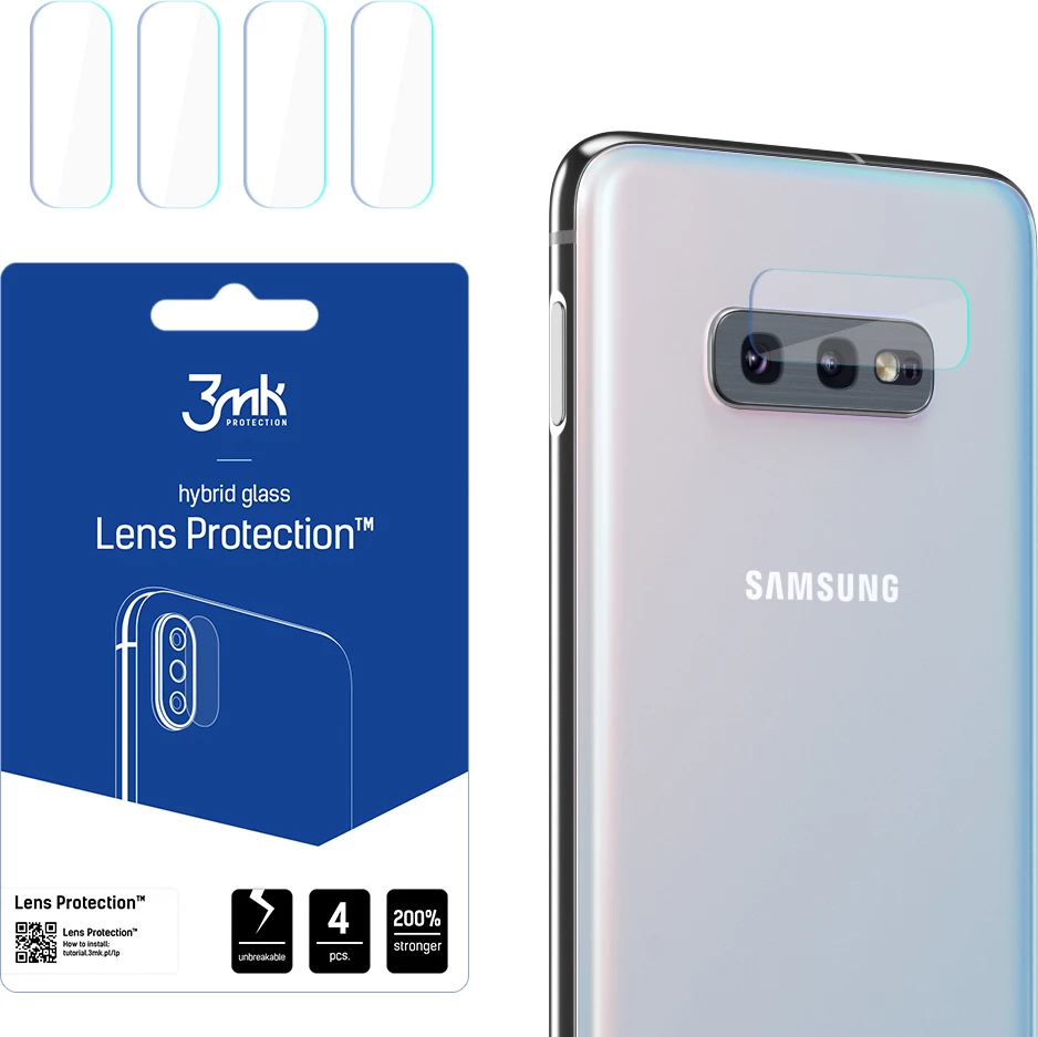 Mrežen zaščitni pokrov za lečo 3mk Protection za Samsung Galaxy S10e, prozoren, 4 kosi