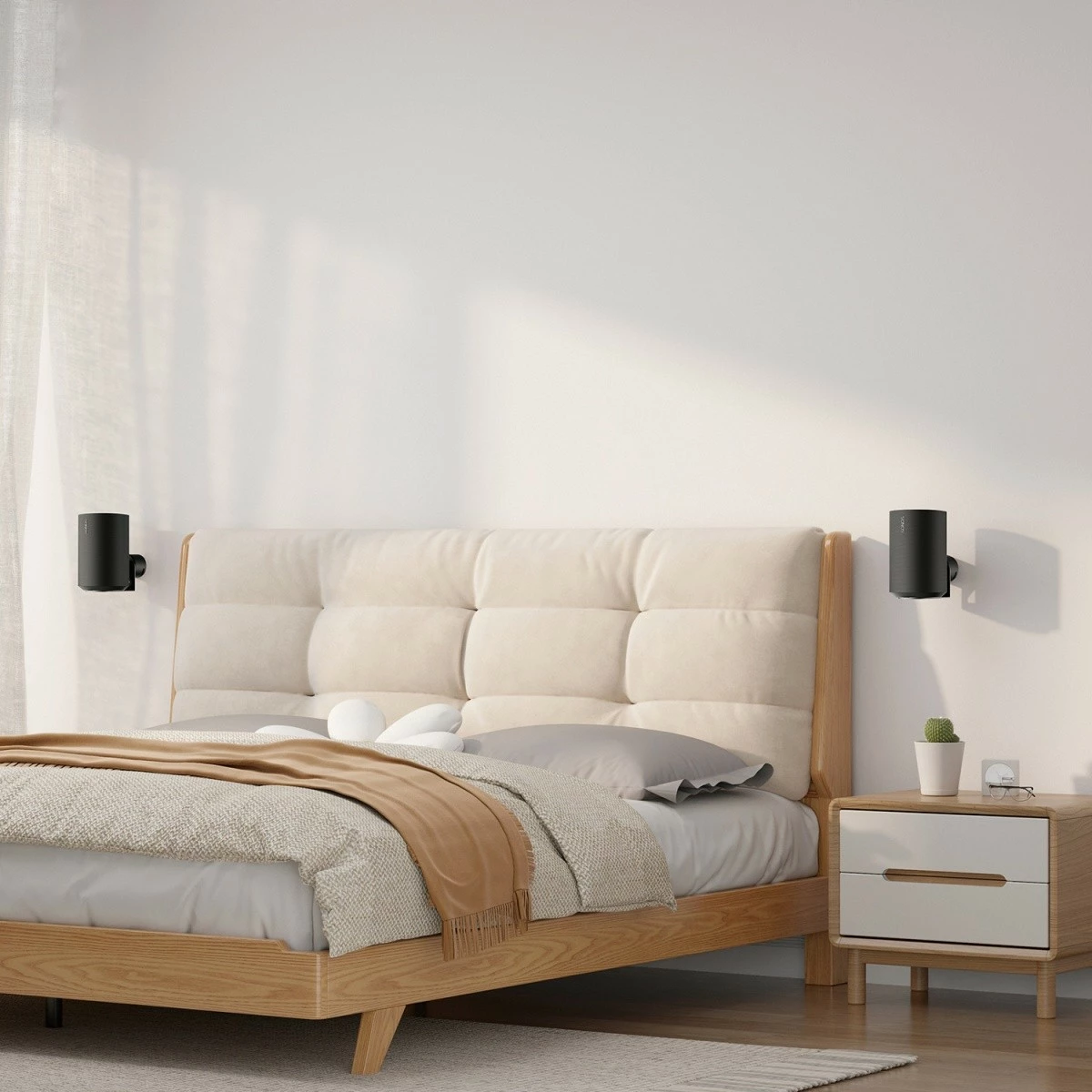 Stenski nosilci za zvočnike za Sonos ERA 100 & 300, Maclean MC-495, 2 kosa, črni