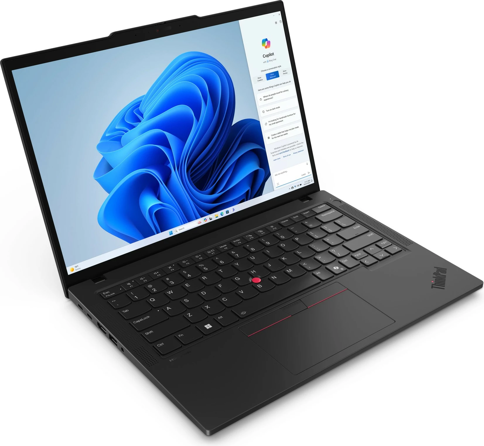 Prenosnik Lenovo ThinkPad T14, Intel Core Ultra 7, 32 GB RAM, 1 TB SSD, 14" zaslon, črn