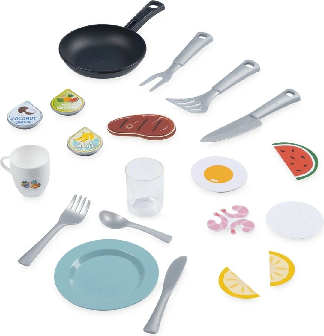 Igralna kuhinja z dodatki, Smoby Stitch Kitchen, večbarvna