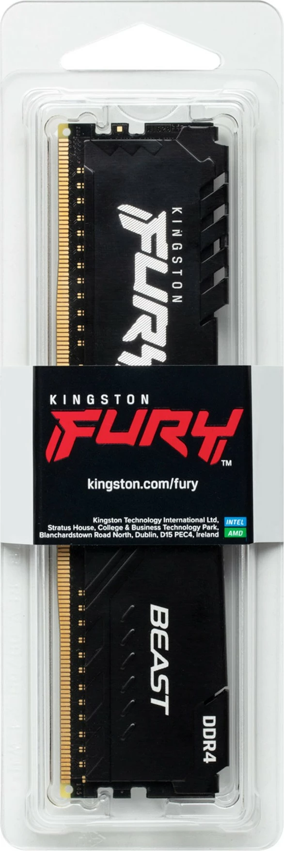 RAM pomnilnik Kingston FURY Beast 16GB 3200MT/s, črn