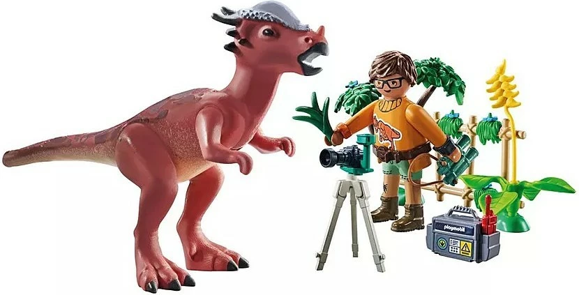 Igralni set z dinozavri, Playmobil Dinos 71822, 37 kosov, figura Stygimoloch in raziskovalec