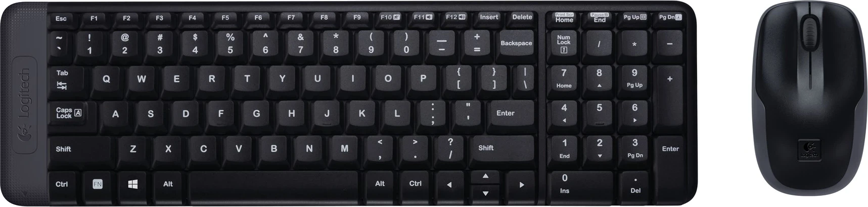 Brezžična tipkovnica Logitech G MK220, QWERTY US International, črna