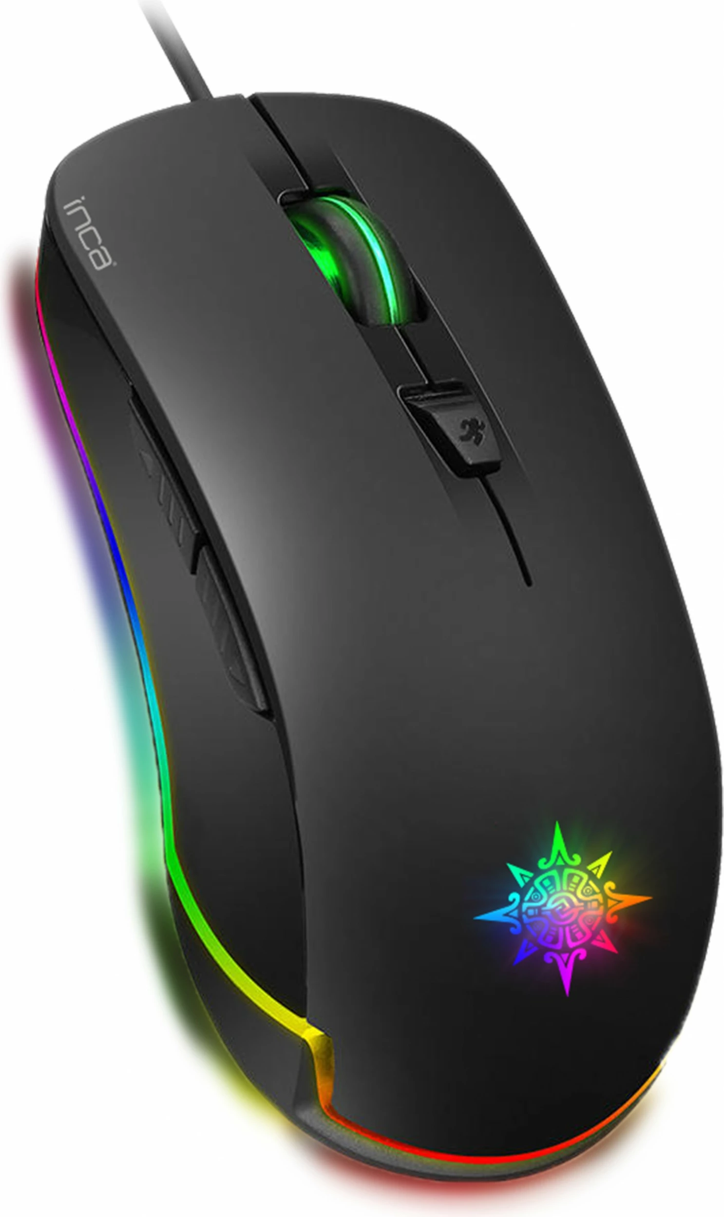 Gaming miška, Inca IMG-327, 4800 DPI, ambidextrous, črna, z osvetlitvijo