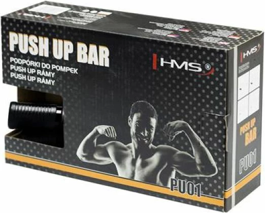 Dvojne ročne opore za vadbo, HMS, črne in srebrne