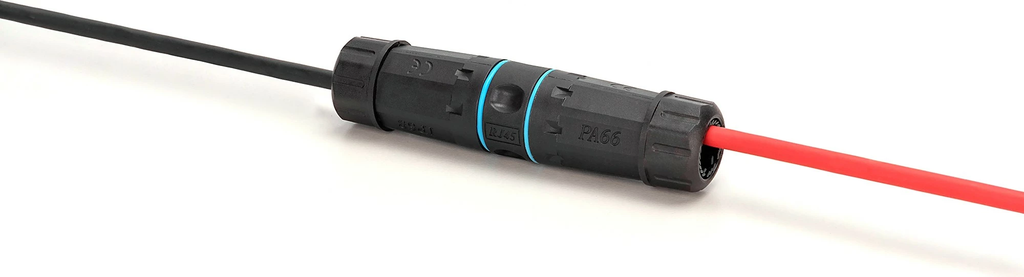 Nepremočljiv omrežni adapter CAT 6A, RJ45 na RJ45, IP68, črn Digitus