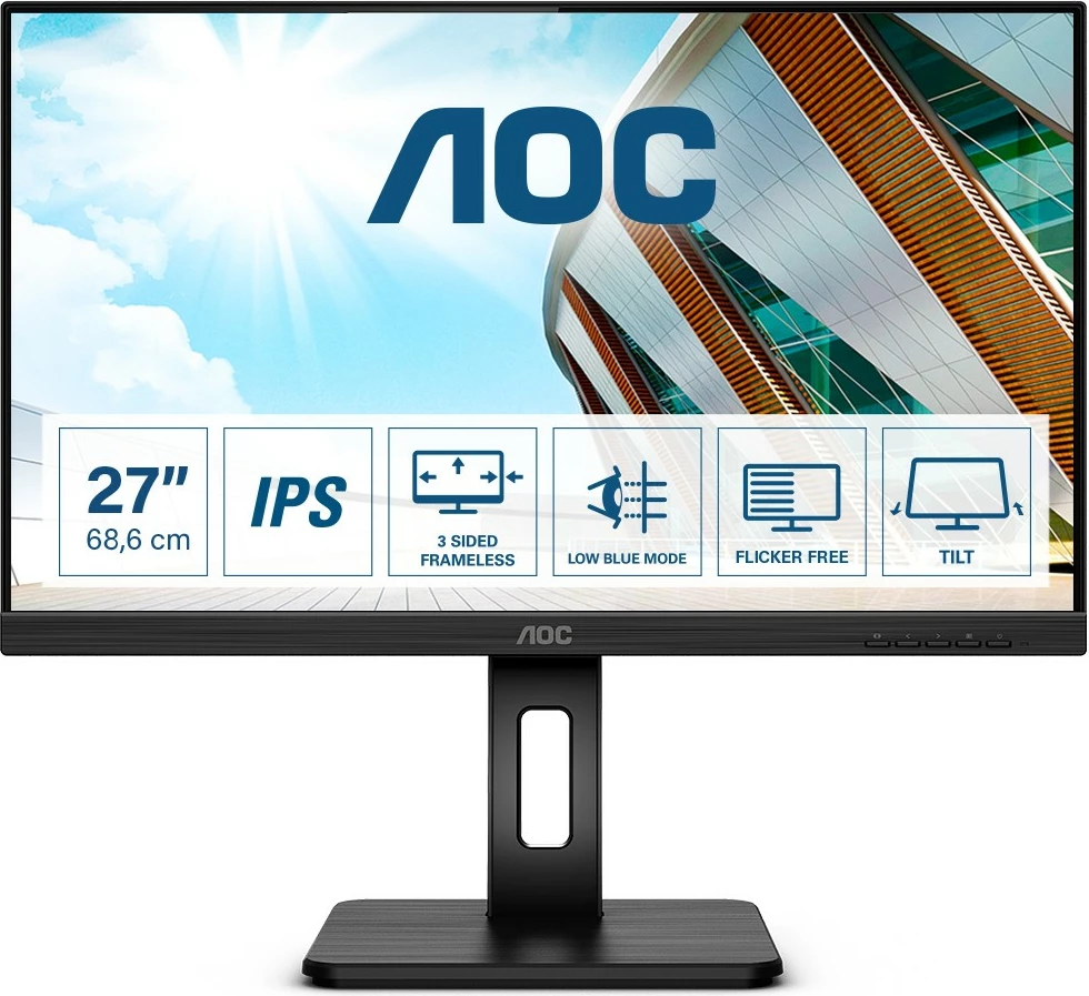 27" IPS zaslon Full HD, 4 ms, črn AOC 27P2Q