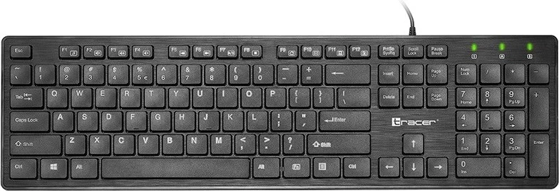 Tastatura Tracer za pisarno, z žico, črna
